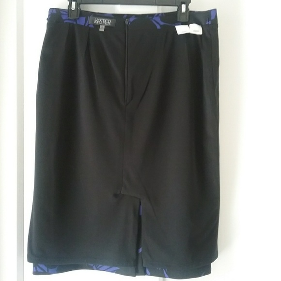 Kasper | Indigo Floral Pencil Skirt - Picture 3 of 7